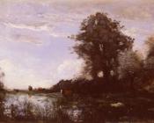 Marais De Cuicy, Pres Douai( Cuicy Marsh, near Douai) - 让·巴蒂斯特·卡米耶·柯罗